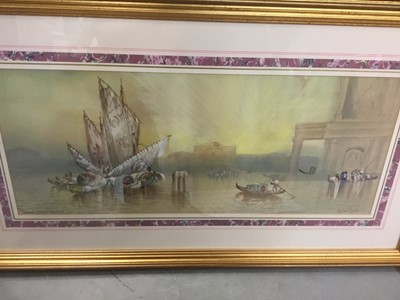 Lot 662 - Pair of watercolours - Venice and Scarborough