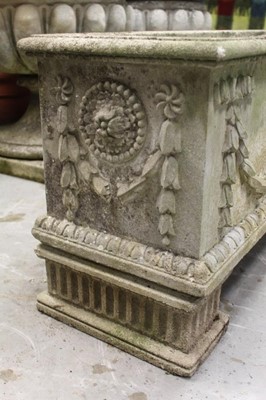 Lot 856 - Set of three very large concrete garden planters