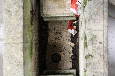 Lot 856 - Set of three very large concrete garden planters