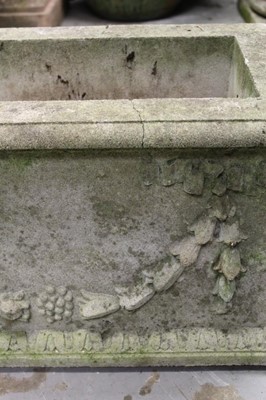 Lot 856 - Set of three very large concrete garden planters