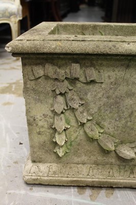 Lot 856 - Set of three very large concrete garden planters