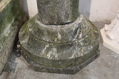 Lot 839 - Bronze sundial on serpentine column.