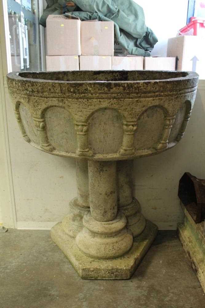 Lot 838 - Concrete font style planter