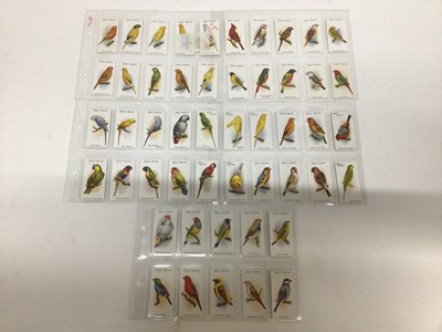 Lot 724 - Cigarette cards selection of sets and part sets in five files including Players Cricketers 1938, Ogdens Sea Adventure, Wills Ships Badges, Military Motors, Fish and Bait, Aviation and others