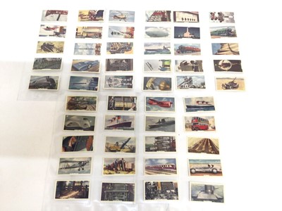 Lot 727 - Cigarette cards selection of sets and part sets in five files including Wills Old Furniture (large cards), Old Silver (large cards), Ogdens Swimming Diving and Life Saving, Shots From the Films, Ch...