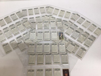 Lot 728 - Cigarette cards selection of sets and part sets in five files including Wills Cricketers 1928, British Butterflies, Merchant Ships of the World, Motor Cars, War Incidents, Ogdens Marvels of Motion...