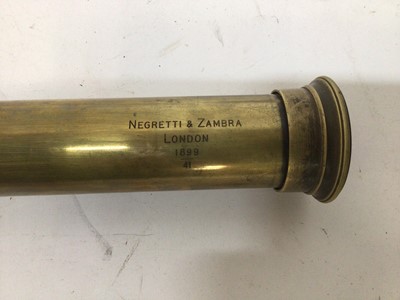 Lot 279 - Victorian brass spotting scope by Negretti & Zambra, London