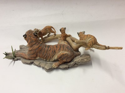 Lot 2 - Border Fine Arts limited edition model Bengal Tiger group, No. 328 of 750 by R T Roberts
