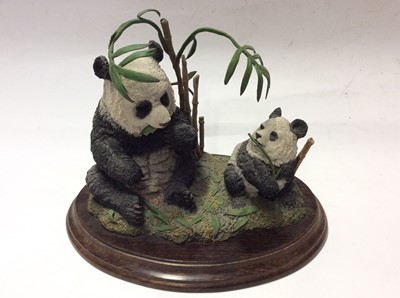 Lot 10 - Country Artists limited edition model Pandas, plus two other Country Arts models, Polar Bears and Kingfishers