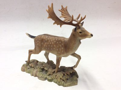 Lot 13 - Two Teviotdale limited edition models by D Eldman plus three other Teviotdale models Stag, Cheetah and Lion Cub