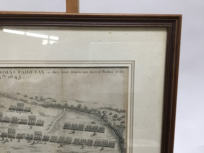 Lot 699 - 18th century engraving depicting the Battle of Naseby