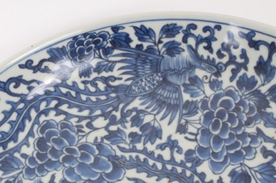 Lot 101 - Chinese blue and white charger