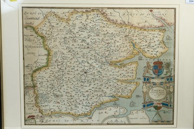 Lot 634 - Christophorus Saxton (1540-1610) - Map of Essex, 20th century facsimile