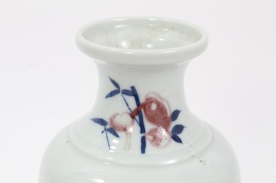 Lot 97 - Chinese blue and red vase