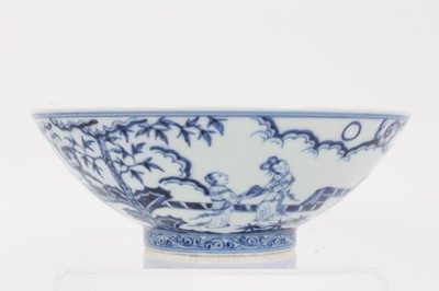 Lot 99 - Chinese blue and white shallow bowl