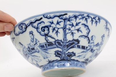 Lot 99 - Chinese blue and white shallow bowl