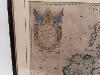 Lot 635 - Richard Blome 1669 map ' A Generall mapp of the Isles of Great Brittaine...1669' 40cm x 51cm