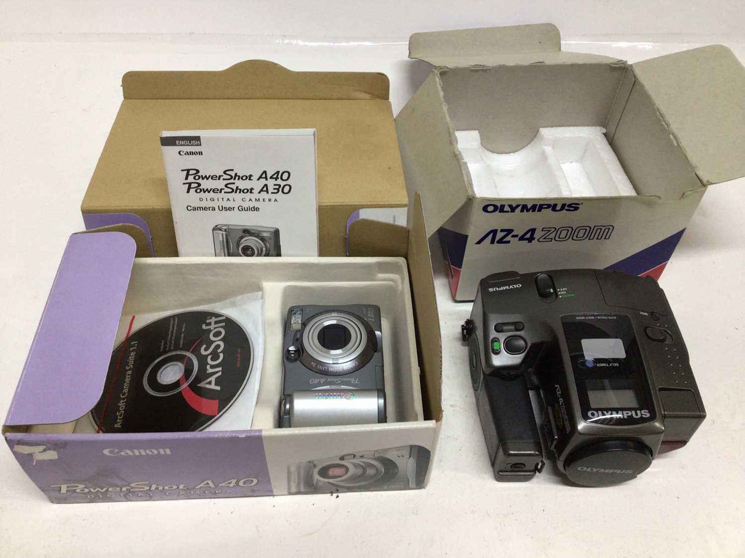 Lot 261 - Large quantity of compact 35 mm point and shoot cameras of various makes including Olympus, Canon, Yashica, Konica, Pentax, Nikon and others together with two digital compact cameras