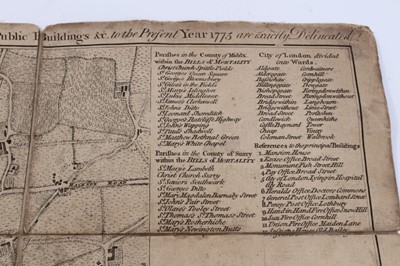 Lot 366 - Thomas Kitchin, 18th century engraved folding map of London, 1775
