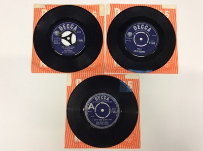 Lot 1009 - The Fairies- Don't Think Twice, It's Alright (Decca F11943) a couple of light marks but plays excellently, Rolling Stones- Come On (F11675) faint line on B side, virtually as new,...