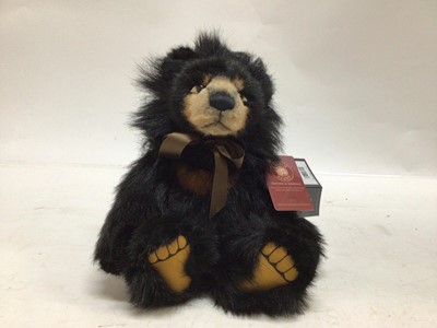 Lot 166 - Charlie Bears Malcolm original in bags with swing tags and Anniversary Malcolm with swing tags.