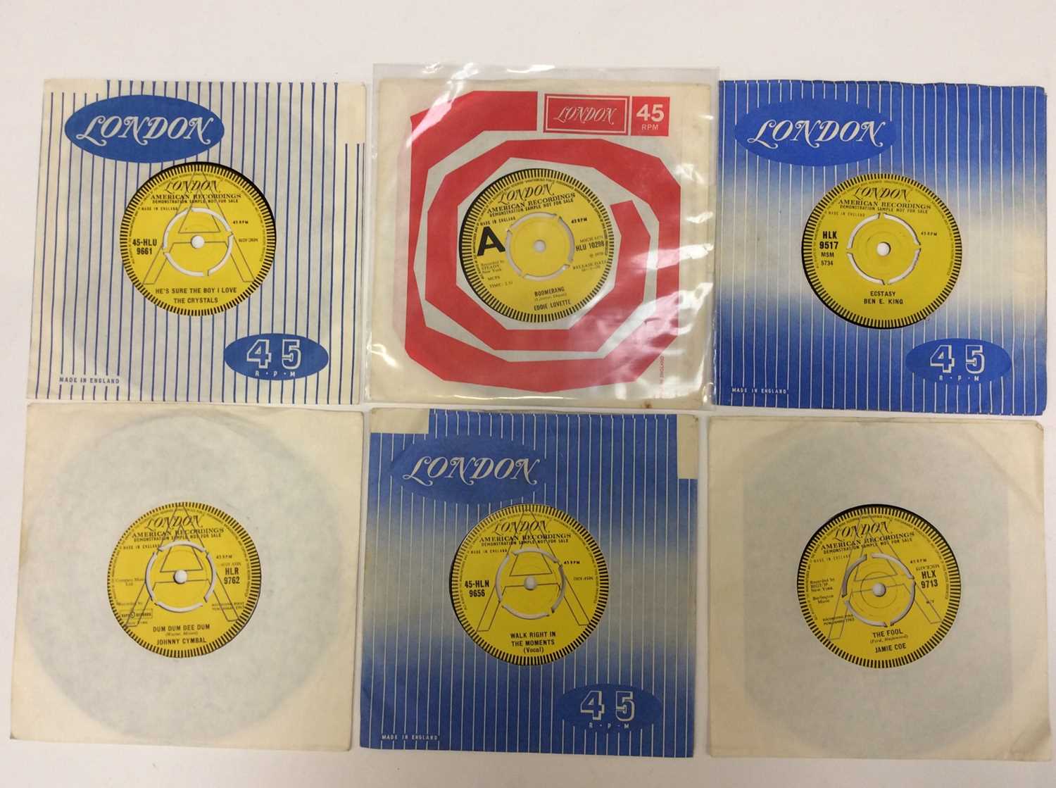 Lot 1020 - Six demo singles on the London label