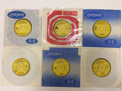 Lot 1020 - Six demo singles on the London label seemingly unplayed- The Crystals (HLU 9661), Eddie Lovette (HLU 10298), Ben E. King (HLK 9517), Johnny Cymbal (HLR 9762), The Moments (HLN 9656) and Jamie Coe (...