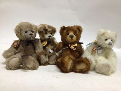 Lot 173 - Charlie Bears Olly, Scamp, Tickle and Niamh all with swing tags.