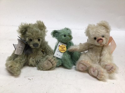 Lot 183 - Charlie Bears Minimo Collection Mojito, Digit and Dewdrop. All in bags with tags.