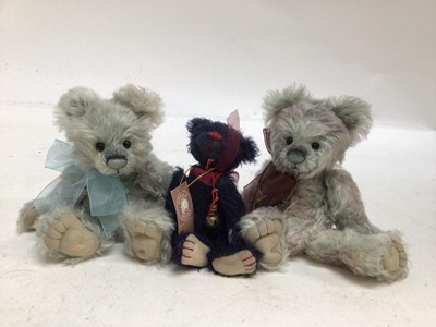 Lot 184 - Charlie Bears Minimo Collection Bubbles, Scallywag and Midnight. All in bags with tags.