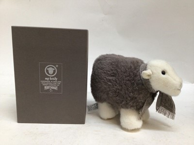 Lot 185 - Steiff Classic Small Bear, Clemens Bear Mouse Mous Pepe and a boxed My Herdy Sheep by Merrythought.
