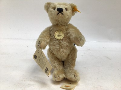 Lot 185 - Steiff Classic Small Bear, Clemens Bear Mouse Mous Pepe and a boxed My Herdy Sheep by Merrythought.