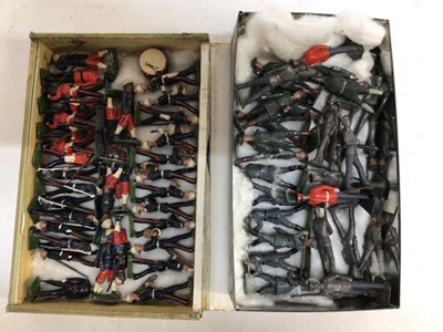 Lot 187 - Britains large collection of lead soldiers including Argyll and Sutherland marching infantry British Infantry marching in battledress. Bren Gun Carriers First Aid Nurses Stretchers and Bearers. Roy...