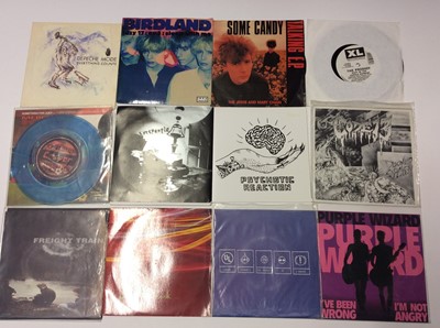 Lot 1042 - Approximately 50 single records including Depeche Mode, Prodigy, Jesus and Mary Chain, Purple Wizard, Antiseen, Soundgarden, The Deviants and Gashed - nearly all discs look unplayed