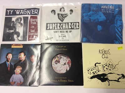 Lot 1042 - Approximately 50 single records including Depeche Mode, Prodigy, Jesus and Mary Chain, Purple Wizard, Antiseen, Soundgarden, The Deviants and Gashed - nearly all discs look unplayed