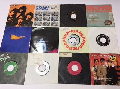 Lot 1043 - Approximately 160 single records including The Specials, The Ramones, Echo and The Bunnymen, New Order, Papa Roach, The Relations, The Jive Bureaux, Duran Duran and Toyah