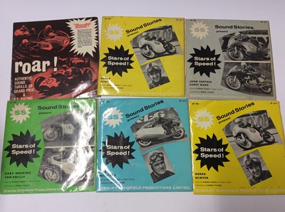 Lot 1045 - Carrying case of approximately 60 single records and EPs including Stars of Speed (motor cycling soundtracks), Chick Graham and the Coasters, Dickie Bishop and the Sidekicks, The Olympics, The Diam...