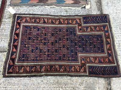 Lot 1022 - Bokhara style prayer rug, together with two further Bokhara style rugs