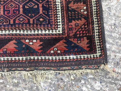 Lot 1022 - Bokhara style prayer rug, together with two further Bokhara style rugs