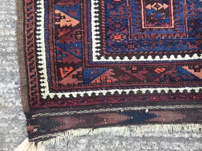 Lot 1022 - Bokhara style prayer rug, together with two further Bokhara style rugs