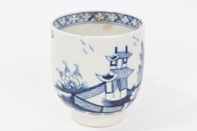 Lot 14 - 18th century Lowestoft blue and white coffee cup