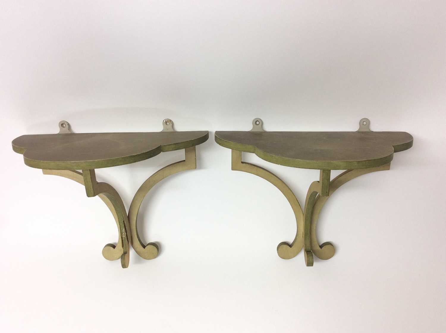 Lot 496 - Pair of vintage Colefax and Fowler painted wall brackets 
Provenance: from a commission by Lord and Lady John Cholmondeley