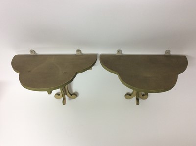 Lot 496 - Pair of vintage Colefax and Fowler painted wall brackets 
Provenance: from a commission by Lord and Lady John Cholmondeley