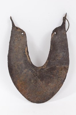 Lot 409 - Unusual wrought iron form, possibly a slave collar