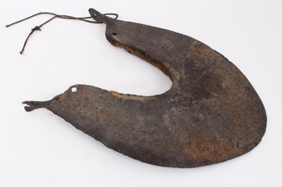 Lot 409 - Unusual wrought iron form, possibly a slave collar