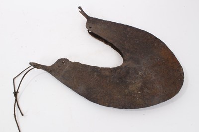 Lot 409 - Unusual wrought iron form, possibly a slave collar