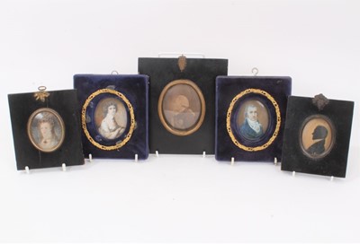 Lot 410 - Group of portrait miniatures