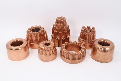 Lot 412 - Fine collection of 19th century copper jelly moulds