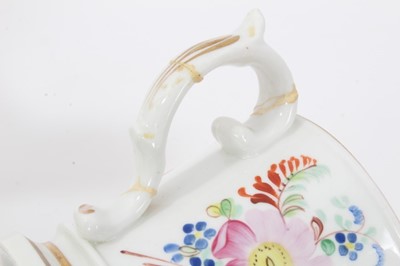Lot 157 - Staffordshire flower painted jug, dated 1853, and two similar mugs