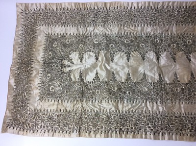 Lot 439 - Fine 18th century metal thread embroidered panel